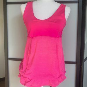 Lululemon Pink Tank Top with Drawstring Adjustment in Size 8